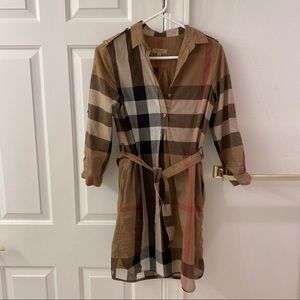 Burberry check shirt dress